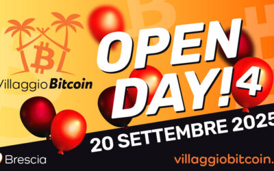 OPEN DAY! VILLAGGIO BITCOIN COMPIE 4 ANNI