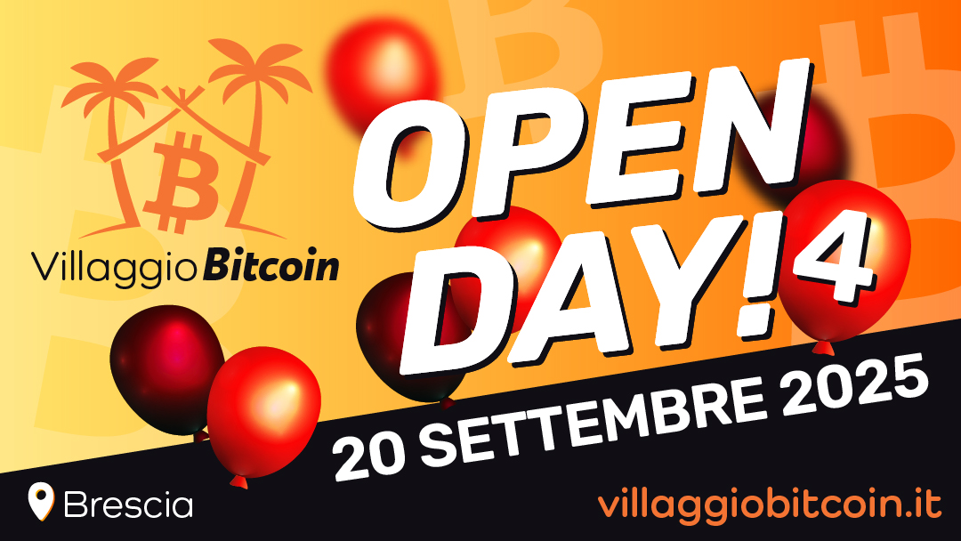 OPEN DAY! VILLAGGIO BITCOIN COMPIE 4 ANNI
